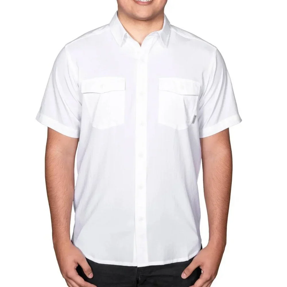 Columbia Men's Short‎ Sleeve Woven Shirt Features:      Omni-Shade™ UPF 4…